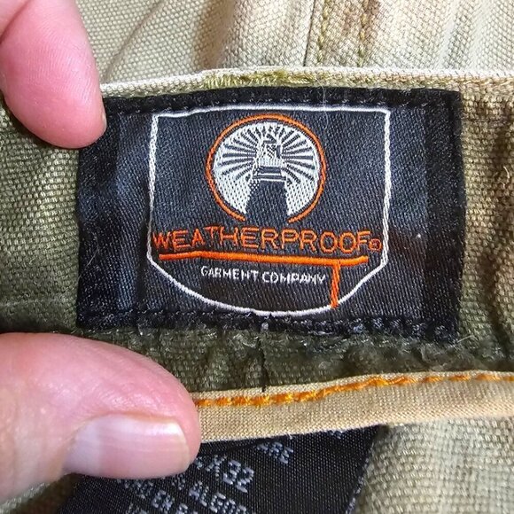 Weatherproof French Khaki Utility Cargo Chino Pants Sz 42x32 - Picture 8 of 10